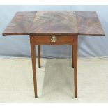 19thC mahogany Pembroke table, W75 x D96 x H70cm