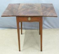 19thC mahogany Pembroke table, W75 x D96 x H70cm