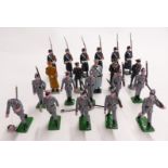 Twenty-one Britains and similar diecast model German soldiers including SS, Infantry, Hitler, Nazi