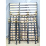 Two brass/metal framed single beds, possibly unused
