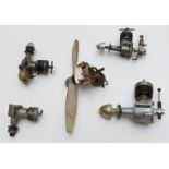 Five ED model diesel compression ignition vintage aircraft engines comprising Mk4, two BEE Mk1 and