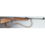 Webley Vulcan .22 air rifle with chequered semi-pistol grip, raised cheek piece, adjustable sights