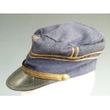 French WW1 officer's képi hat in soft blue cloth