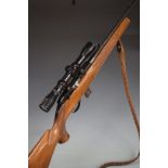 Weatherby Beretta Mark XXII .22LR semi-automatic rifle with chequered semi-pistol grip and forend,