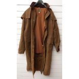 Ben Nevis gentleman's full length brown waxed jacket, size L.