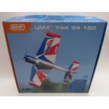 Horizon Hobby E-flite UMX YAK 54 180 radio controlled model aeroplane, in original box.