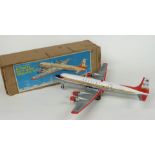 Japanese tinplate battery operated Automatic Multi-Action Seven Seas Douglas DC-7C Venus, 303, in