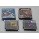 Four Super Nintendo Entertainment System (SNES) video games console games Super Marios Bros 3,