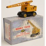 Dinky Toys Coles Mobile Crane with yellow body and hubs and black chassis, 971, in original box