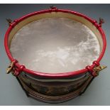 British Army side drum painted with 1st Gloucestershire Volunteers Royal Engineers