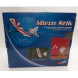 ERC Micro Stik radio controlled model aeroplane, in original box.