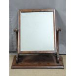Mahogany dressing table mirror, W64 x H67cm