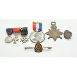 British Army WW1 medal 1914/1915 Star named to 2765 Pte E Lewis, Gloucestershire Regiment, Queen