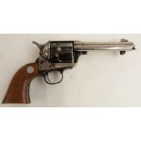 Kokusai Sangyo replica Colt Army single action .45 blank firing revolver with faux wooden grips,