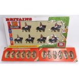 Three Britains soldier sets comprising British Regiments 6 Black Watch Highlanders 7235, 6 Gordon