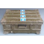 An aluminium military first aid Laycon box, W 60 x D 40 x H 26cm