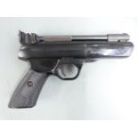 Webley Tempest .22 air pistol with shaped and chequered grips, NVSN