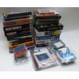 Fourteen Commodore Amiga and similar video computer games including Gunship 2000, Silent Service II,