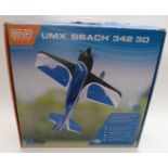 Horizon Hobby E-flite UMX SBACH 342 3D radio controlled model aeroplane, in original box.