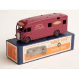 Dinky Toys diecast model Horse Box with maroon body and hubs and 'British Railways Express Horse Box