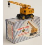 Dinky Toys diecast model Coles Mobile Crane with yellow body and black chassis, 971, in original