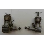 Two Elfin vintage diesel compression ignition model aircraft engines, one 149 the other 249