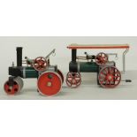Two Mamod live steam engines Roller SR1A and Tractor TE1A.