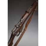 Deactivated BSA Short Magazine Lee Enfield (SMLE) Mk. III .303 bolt action rifle with adjustable