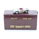 CMC models 1:24 scale diecast model Porsche 555 Spyder 1954, in original box.