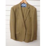 Magee gentleman's tweed suit with blue lining and two pairs of trousers, no size label but appears