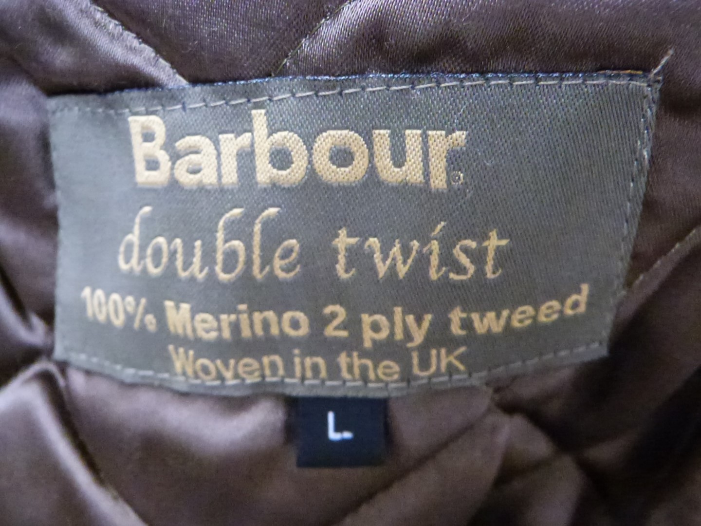 Barbour 'Double Twist' Merino wool gentleman's tweed field coat, size L - Image 3 of 4