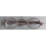 Pair of Georgian hallmarked silver framed spectacles, hallmarks for Birmingham 1829, maker John