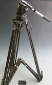 Oskar Heiler EB60 film camera tripod with fluid head and extra top plate, in soft carry bag