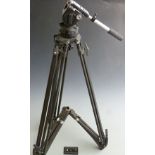 Oskar Heiler EB60 film camera tripod with fluid head and extra top plate, in soft carry bag