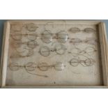 Thirteen pairs of mainly rolled gold vintage spectacles including examples marked OBAC-W and Shur-On