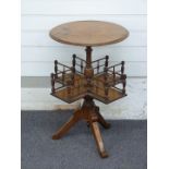 A 19thC mahogany revolving library table, D46 x H70cm