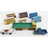 Nine Corgi, Dinky, Dinky Supertoys and Matchbox diecast model vehicles including Leyland Octopus,