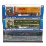 Three 1:50 scale diecast model lorries Universal Hobbies Collectors Edition Scania 5618A and Iveco