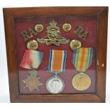 British Army WW1 medals comprising 1914/1915 Star named to 63435 Driver R.Cutimore, Royal Field