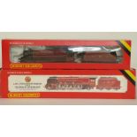 Two Hornby 00 gauge model railway LMS locomotives 4-6-2 Coronation Class 7P Duchess of Sutherland