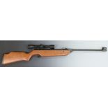 Cometa 300 .22 air rifle with semi-pistol grip, raised cheek piece and Hawke 4x32 scope, serial