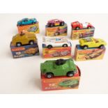 Seven Matchbox 1-75 series diecast model vehicles Superfast 1, 4, 19, 30 and 56 and Rola-matics 28