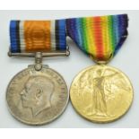 WW1 medal pair comprising War Medal and Victory Medal named to G Stoner, British Red Cross and St.