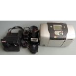 Polaroid Impulse AF instant camera, Luxcon 35-200mm 1:3.8-5.3 lens in bag with flash unit and