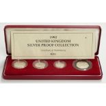 Royal Mint 1992 UK Silver Proof Collection in deluxe case with certificate no 0282