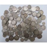 Collection of largely UK silver coinage to include Queen Victoria and George IV examples, some