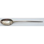 Georgian bottom hallmarked silver mote spoon, marks indistinct, length 14cm, weight 9g