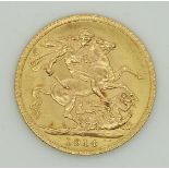 1914 George V gold full sovereign