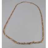 A 9ct gold curb link chain, 19.5g