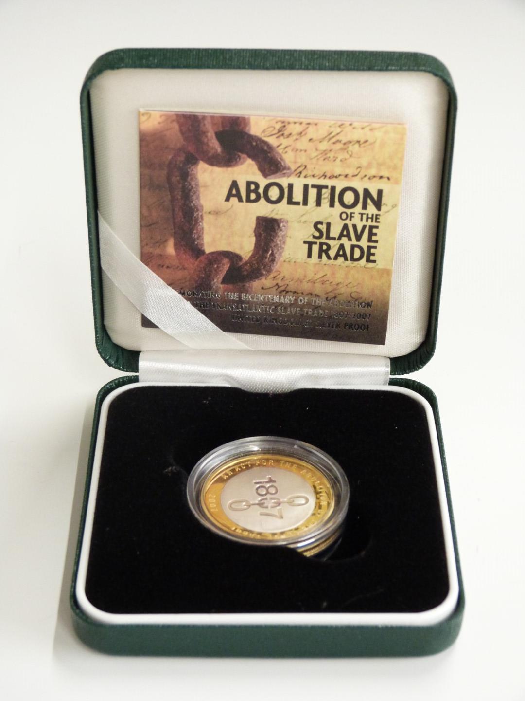 Four Royal Mint silver proof £2 coins for 2007, two Acts of Union and two slavery examples, all - Image 3 of 5